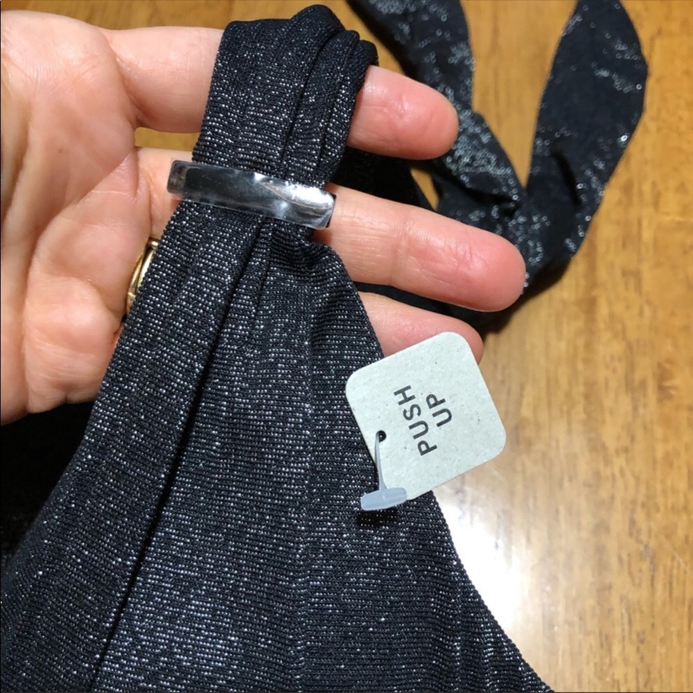 Kenneth Cole Shimmer Charcoal Push-Up Bikini Top 36 B/C - Picture 5 of 12